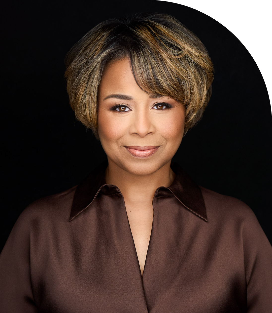 Portrait of woman with short hair